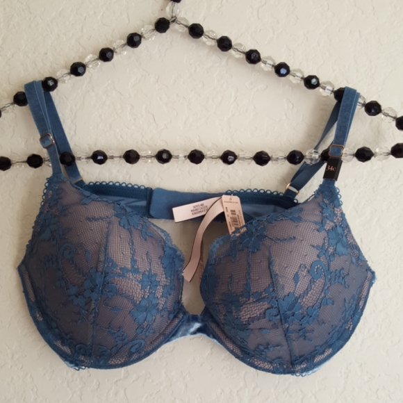 Victoria's Secret Other - Victoria's secret blue lace velour push up 34C